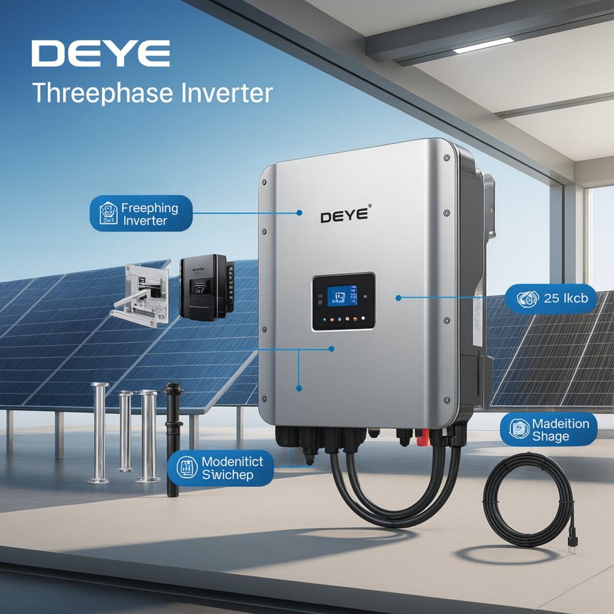 Sistema solar híbrido Zigmasolar con inversor Deye y baterías de litio y respaldo de red en Buenos Aires