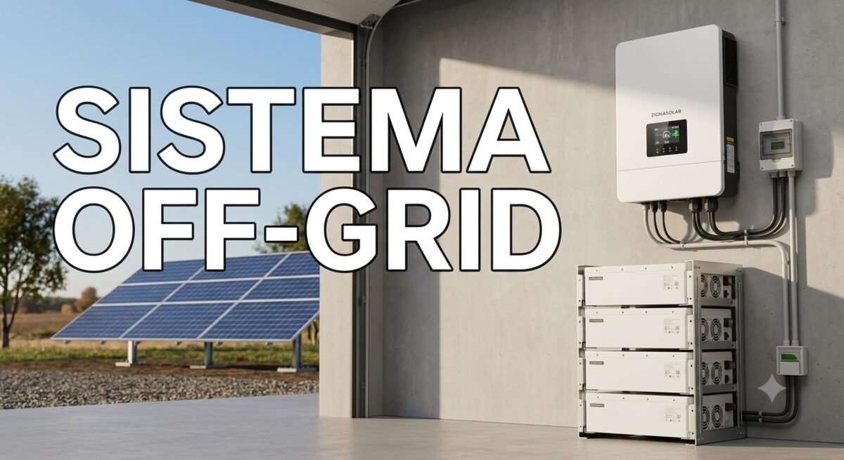 Sistema solar off-grid Zigmasolar: paneles, inversor y banco de baterías de litio